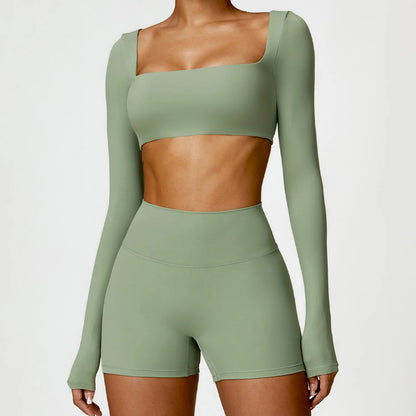 Fitted Long Sleeve Activewear Tee for Women'S Exercise